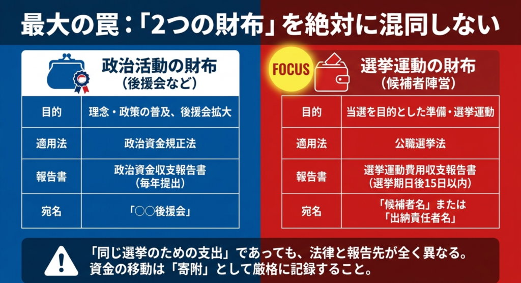 選挙・政治に関する２つの財布